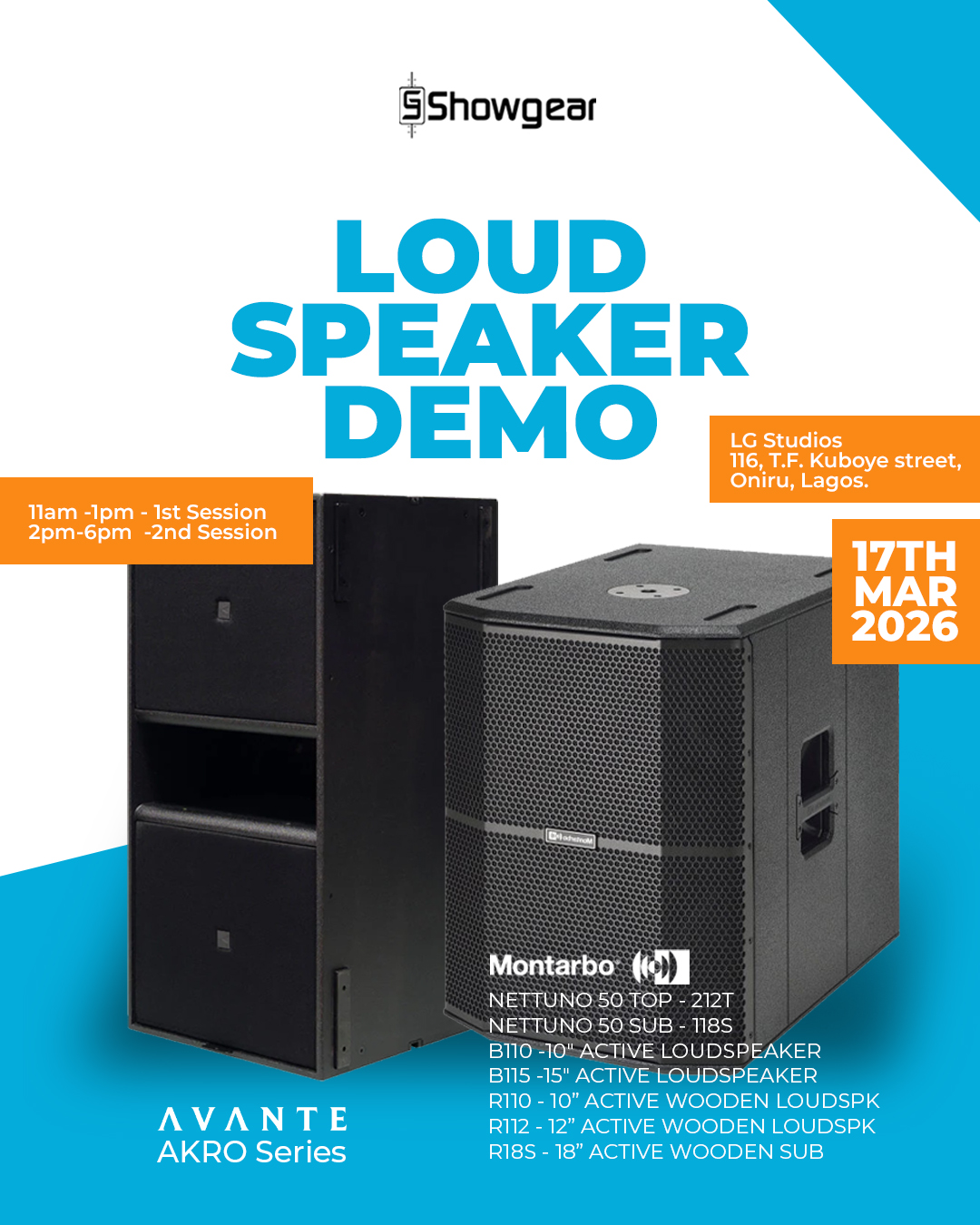 AVANTE AND MONTARBO LOUD SPEAKER DEMO
